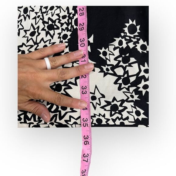 Diane von Furstenberg Mod Tunic Dress Silk Nana Star Meadow Black White - Picture 11 of 11
